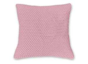 4251474134760 - Wometo - Kissenbezug Strick 45x45 cm rosa - Reißverschluss OekoTex Dekokissen warme weiche Kissenhülle mit edlem und schlichtem Strickmuster rosa 4251474134760 - Wometo - Kissenbezug Strick 45x45 cm rosa - Reißverschluss OekoTex Dekokissen warme weiche Kissenhülle mit edlem und schlichtem Strickmuster rosa