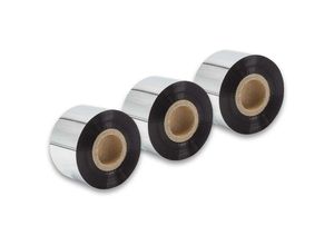 4251476735828 - 3x Thermo-Folie Thermotransferband schwarz 40mm kompatibel mit Fax Drucker Godex EZ-1100 Plus EZ-2200 Plus EZ-2250i EZ-2300 Plus EZ-2350i - Vhbw