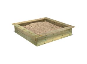 4251511800504 - Wickey - King Kong Sandkasten Sandkiste mit Sitzbank Garten Kinder Buddelkiste - 145 x 145 cm