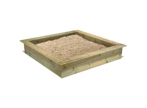 4251511800528 - King Kong Sandkasten Sandkiste mit Sitzbank Garten Kinder Buddelkiste - 165 x 165 cm - Wickey