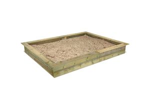 4251511802409 - King Kong Sandkasten Sandkiste mit Sitzbank Garten Kinder Buddelkiste - 195 x 250 cm - Wickey