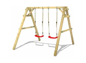 4251511812521 - Schaukelgestell Kinderschaukel Sky Dancer Prime Schaukel Schaukelgerüst Doppelschaukel Holzschaukel - rot - Stück - Wickey 4251511812521 - Schaukelgestell Kinderschaukel Sky Dancer Prime Schaukel Schaukelgerüst Doppelschaukel Holzschaukel - rot - Stück - Wickey