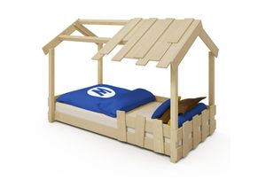 4251511814686 - Kinderbett Hausbett CrAzY Beach Holzbett 90 x 200 cm - braun - Wickey