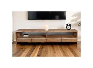 4251517478417 - Sam Outillage - Lowboard TV-Board 190 x 45 x 50 cm Akazienholz massiv naturfarben dahlia