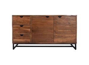 4251517489796 - Sam Outillage - Sideboard Kommode Akazienholz nussbaumfarben massiv 145 x 80 cm Sukhothai