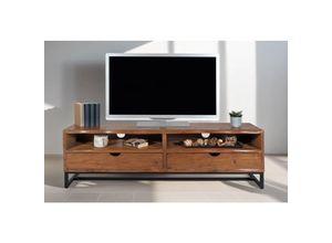 4251517489833 - Sam Outillage - Lowboard TV-Board Akazienholz nussbaumfarben massiv 160 x 50 cm Sukhothai