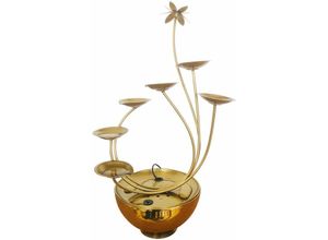 4251526712502 - Köhko - Zimmerbrunnen Goldblumentopf mit LED-Beleuchtung