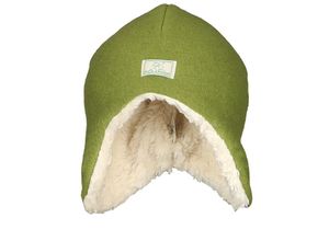 4251530400228 - PICKAPOOH - Woll-Mütze JONAS FLEECE mit Plüschfutter in moos natur Gr56