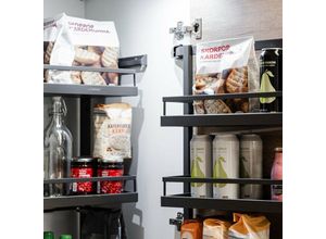 4251540111367 - So-tech - Dispensa Tandem ii Auszugsrahmen + Tandem Side Türregal inkl arena Style Einhängetablare anthrazit Höhe 800 mm für 60er Hochschrank von ®