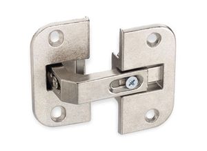 4251540122370 - So-tech - Türscharnier 150° für Eckschrank-Falttür 66 x 34 x 3 mm Edelstahloptik 3-dimensional verstellbar - Color