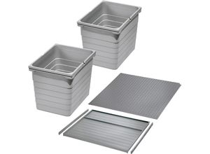 4251540126521 - So-tech - Ninka Abfalltrennsystem eins2vier Korpusbreite 450 mm alugrau für Seitenstärke 16 mm - Color