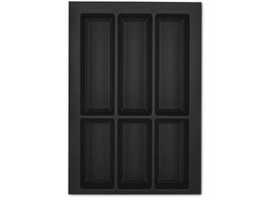 4251540166763 - So-tech - Orga-Box vii Besteckeinsatz Besteckkasten schwarz 400 mm mit Softtouch Oberfläche - Color