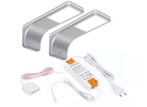 4251540187201 - 2er set sotech led Unterbauleuchten viola 4000K neutralweiß (12V 35W 160 x 55 x 605 mm) inkl Trafo und Touch Dimmer   Anschlußfertiges Plug & Play