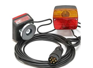 4251548114117 - Xpotool - Rückleuchten für Anhänger 7polig mit Magnethalterung 75m Kabel und 2 Lichteinheiten
