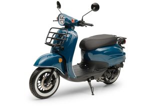 4251555742044 - Motorroller Retro Luna Ozeanblau 50ccm 25 kmh Mofa Scooter