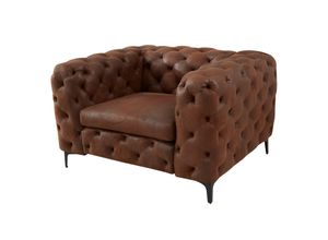 4251561901916 - riess-ambiente MODERN BAROCK - Eleganter Chesterfield Sessel 120cm antik braun