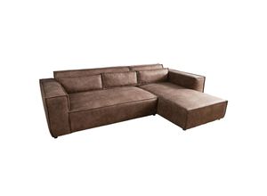 4251561903941 - riess-ambiente Ecksofa BOSSA NOVA - - 265cm antik taupe Microfaser Couch 3-Sitzer Wohnzimmer