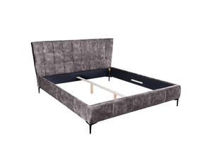 4251561907666 - riess-ambiente Doppelbett BOUTIQUE - 160x200cm dunkelgrau Samt Queensize Bettgestell