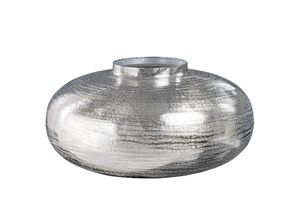 4251561909868 - riess-ambiente Vase ABSTRACT ORIENT - modern Deko 35cm silber rund Metall Hammerschlag-Design