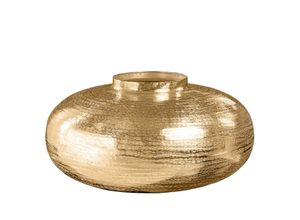 4251561909875 - riess-ambiente Vase ABSTRACT ORIENT - modern Deko 35cm gold rund Metall Hammerschlag-Design