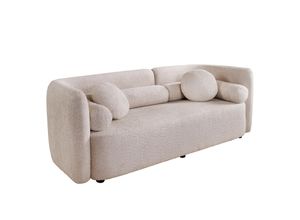 4251561919997 - riess-ambiente Modernes Sofa ART DECO 200cm beige Bouclé 3-Sitzer Couch inkl Kissen 4251561919997 - riess-ambiente Modernes Sofa ART DECO 200cm beige Bouclé 3-Sitzer Couch inkl Kissen