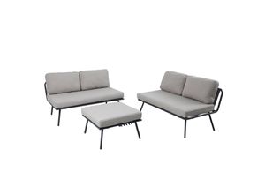 4251561920535 - riess-ambiente Outdoor Lounge Sitzgruppe MOBILE MODULAR anthrazit hellgrau mit Tisch wetterfest 4251561920535 - riess-ambiente Outdoor Lounge Sitzgruppe MOBILE MODULAR anthrazit hellgrau mit Tisch wetterfest