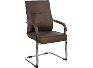 4251563402756 - Freischwinger Besucherstuhl Hobart I Stoff- oder Kunstlederbezug Chromgestell und Gepolsterte Armlehnen I Ergonomischer Schwingstuhl 4251563402756 - Freischwinger Besucherstuhl Hobart I Stoff- oder Kunstlederbezug Chromgestell und Gepolsterte Armlehnen I Ergonomischer Schwingstuhl