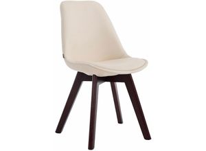 4251563452638 - - Esszimmerstuhl Manado Kunstleder creme walnuss