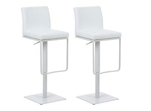 4251563460756 - - 2er Set Barhocker Panama Kunstleder weiß weiß 4251563460756 - - 2er Set Barhocker Panama Kunstleder weiß weiß