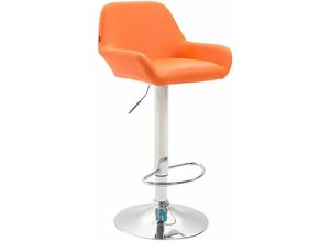 4251563471301 - - Barhocker Braga Kunstleder orange chrom