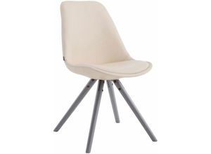 4251563487036 - - Esszimmerstuhl Laval Rund Kunstleder grau creme