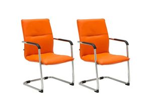 4251563499749 - - 2er Set Besucherstuhl Seattle orange