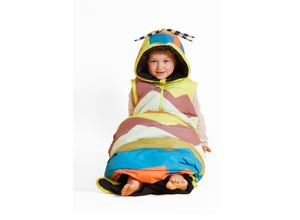 4251564807437 - Kinderschlafsack WEEDO WOODY Bird Gr 104 bunt (bunt_gestreift) Baby Schlafsäcke Kinderschlafsäcke Hält warm bei einer Temperatur bis zu - 5 Grad