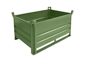 4251572702519 - Heson Stapelbehälter mit Kufen LxB 1200 x 800 mm Traglast 1000 kg grün ab 10 Stk