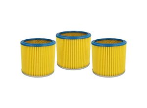 4251574607003 - Vhbw - 3x Rundfilter Lamellenfilter Filter kompatibel mit Staubsauger Saugroboter Mehrzwecksauger Aqua Vac fif Herkules liv Matrix obi Simpa