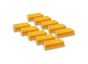 4251574607720 - 10x Flachfaltenfilter Filter kompatibel mit Kärcher km 70 30 c Bp nt 20 1 Ap nt 20 1 Ap Te Staubsauger - Vhbw