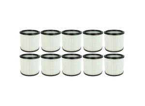 4251574616470 - vhbw 10x Faltenfilter kompatibel mit Aqua Vac Plus 1000 3000 740 1001 740m Staubsauger - Filter Patronenfilter weiß