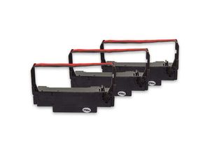 4251574636485 - 3x Farbband Nylonband Tintenband kompatibel mit Nadeldrucker Nikko nk 400 nk 400 mf Ersatz für ERC-38 b r ERC-30 ERC-34 - Vhbw