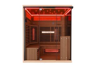 4251575103566 - Dewello® Infrarotkabine Infrarotsauna KENORA 160x120 für 2-3 Personen aus Hemlockholz Dual-Therm