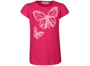 4251575480216 - tausendkind collection - T-Shirt SCHMETTERLING mit Pailletten in pink Gr92 98