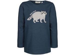 4251575494169 - tausendkind collection - Langarmshirt WASCHBÄR in dunkelblau Gr104 110