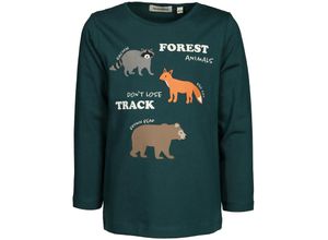 4251575494596 - tausendkind collection - Langarmshirt FUCHS UND CO in dunkelgrün Gr116 122