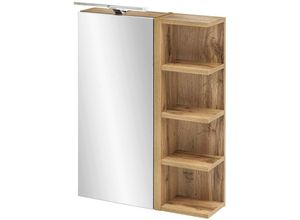 4251581505378 - Lomadox - Badezimmer Spiegelschrank mit Regal in Eiche-Landhaus b x h x t ca 50 x 76 x 16 cm MARCEY-04