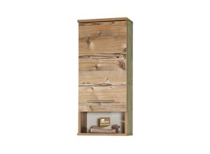 4251581507457 - Lomadox - Badezimmer Hängeschrank ANZIO-04 silberfichte b x h x t ca 30 x 71 x 205cm - weiß