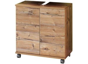 4251581507471 - Lomadox - Waschbecken-Unterschrank ANZIO-04  silberfichte b x h x t ca 598 x 634 x 326cm - braun