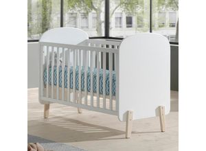 4251581507860 - Babybett Gitterbett SLIGO-12 Lack weiß Kiefer massiv 60 x 120 cm Liegefläche B x H x T ca 129 x 94 x 68cm