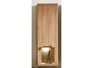 4251581508744 - Lomadox - Hängevitrine inkl LED-Beleuchtung Wildeiche Bianco BOZEN-36 Massivholz Fronten b h t ca 40 123 37 cm - braun