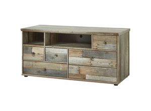 4251581511713 - Lomadox - Lowboard TV-Unterteil Vintage Driftwood Braun BRANSON-36 b h t ca 130 61 52 cm - braun