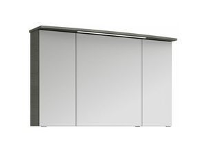 4251581535016 - Badezimmer Spiegelschrank FES-4010-66 Korpus im Dekor Graphit Struktur quer Nb inkl led - b h t 122 72 27cm - grau