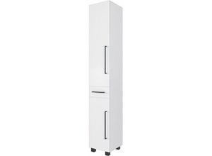 4251581535757 - Lomadox - Badezimmer Hochschrank MANLY-03 weiß b h t 30 185 35 cm - weiß